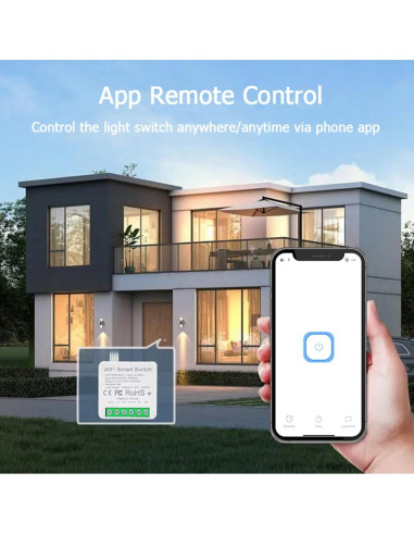 Módulo Relé Inteligente WiFi 16A QIACHIP - Control Remoto Ewelink