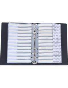 Kit de Muestras de Resistores Fafeicy 170 Valores en Plástico Negro 2