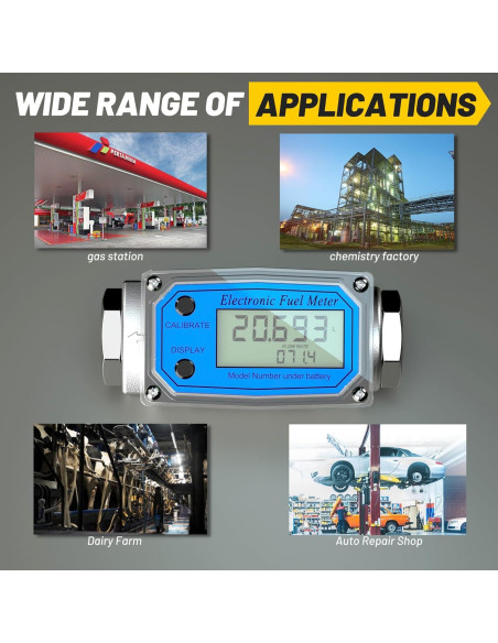 Medidor de Flujo Turbina Digital 19mm 10-100L/min LCD