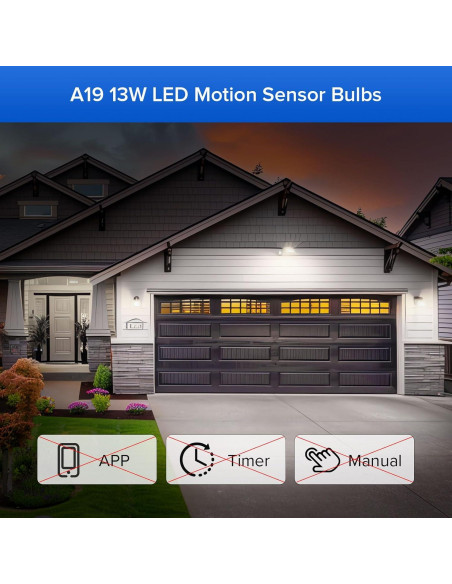 Bombilla LED SANSI A19 con Sensor de Movimiento 13W 5000K