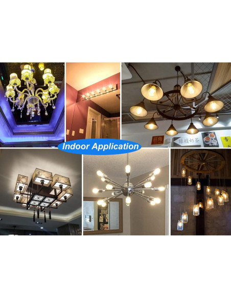 BRIMAX Paquete de 6 Bombillas LED S14 2W E26 2700K Irrompibles