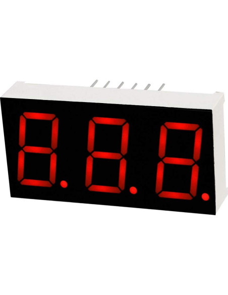 Tubo LED 7 Segmentos Rojo uxcell 5631AH 5 Piezas 14mm