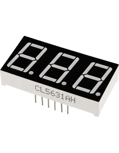 Tubo LED 7 Segmentos Rojo uxcell 5631AH 5 Piezas 14mm