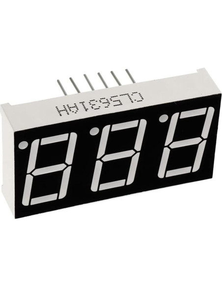 Tubo LED 7 Segmentos Rojo uxcell 5631AH 5 Piezas 14mm