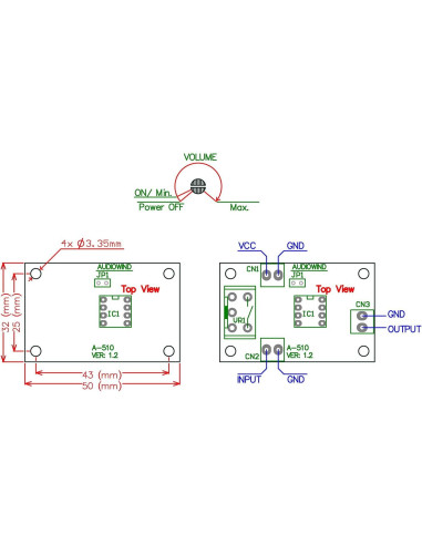 Módulo Amplificador de Audio NJM386D 12V 1 Canal Electronics-Salon