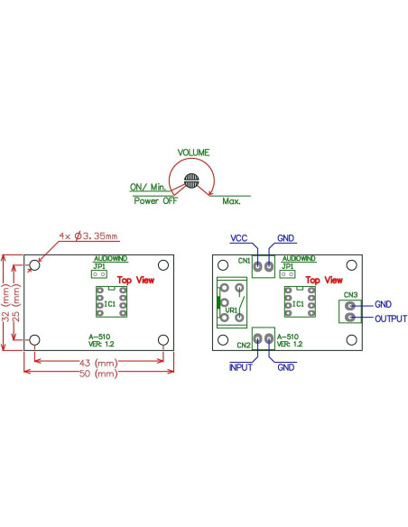Módulo Amplificador de Audio NJM386D 12V 1 Canal Electronics-Salon