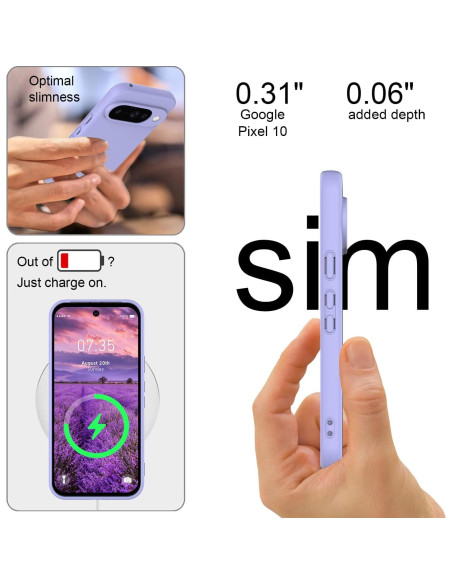 Funda de Silicona Google Pixel 10 - Duradera y Elegante, Púrpura