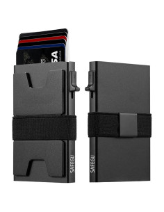 Billetera Inteligente Slim para Hombres con Bloqueo RFID - Aluminio