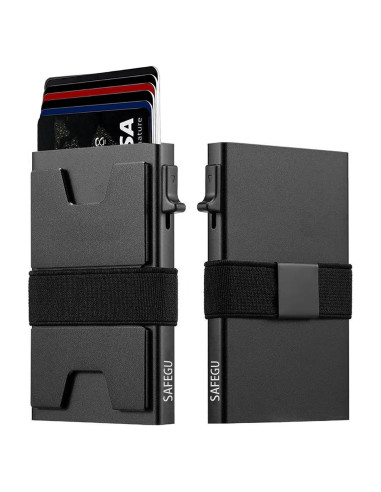 Billetera Inteligente Slim para Hombres con Bloqueo RFID - Aluminio