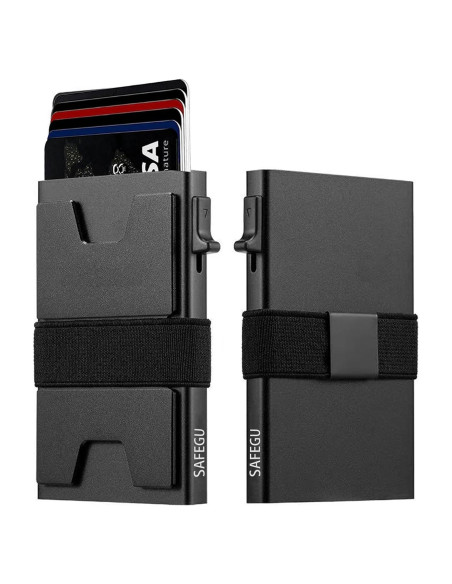Billetera Inteligente Slim para Hombres con Bloqueo RFID - Aluminio
