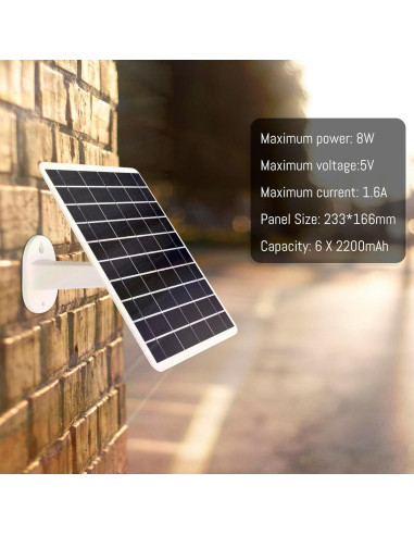 Panel Solar 8W DFTIM con Batería 13200mAh para Cámara