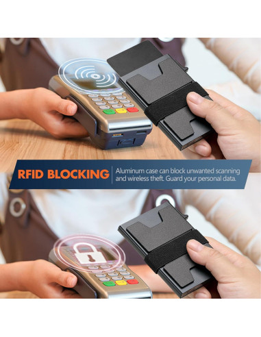 Billetera Inteligente Slim para Hombres con Bloqueo RFID - Aluminio