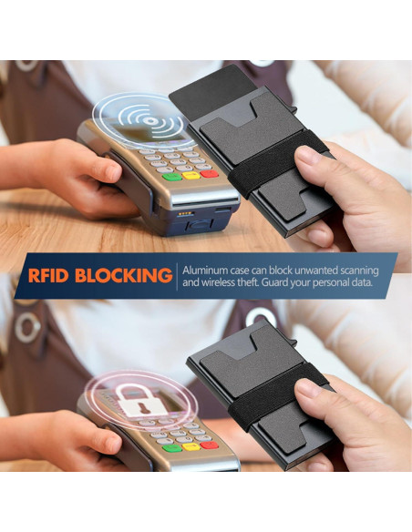 Billetera Inteligente Slim para Hombres con Bloqueo RFID - Aluminio