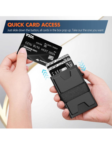 Billetera Inteligente Slim para Hombres con Bloqueo RFID - Aluminio