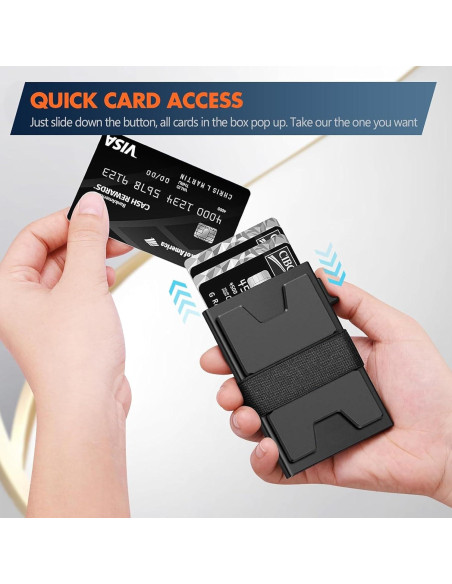 Billetera Inteligente Slim para Hombres con Bloqueo RFID - Aluminio