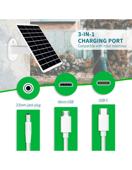 Panel Solar 8W DFTIM con Batería 13200mAh para Cámara