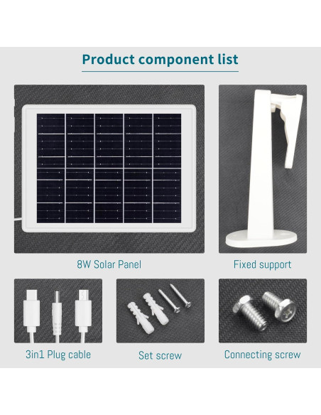 Panel Solar 8W DFTIM con Batería 13200mAh para Cámara
