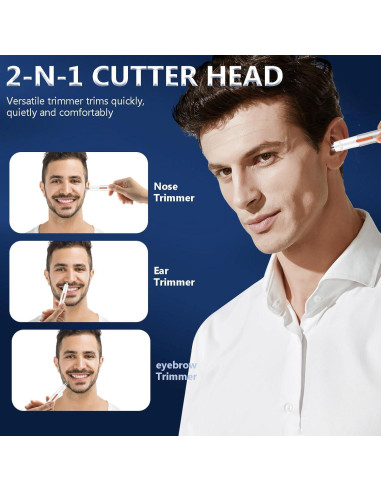 Recortador de Vello Nasal Acavado USB Recargable IPX7