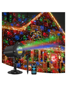 Proyector de luces láser navideñas RGB IP65 10.5x10x18cm