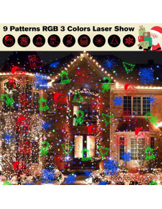 Proyector de luces láser navideñas RGB IP65 10.5x10x18cm 2