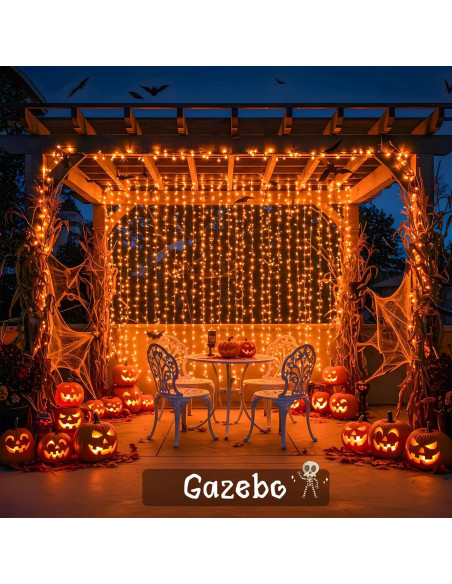 Luces de Cortina SUDDUS 200 LED USB Halloween 2 Colores