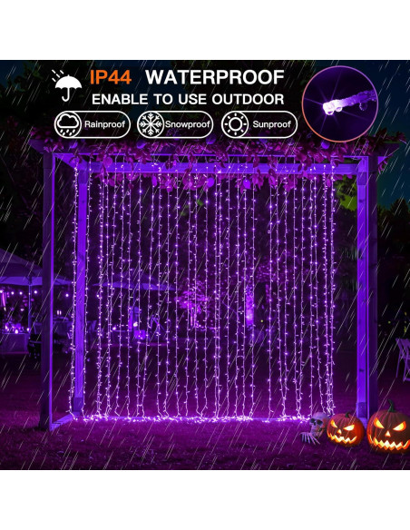 Luces de Cortina SUDDUS 200 LED USB Halloween 2 Colores