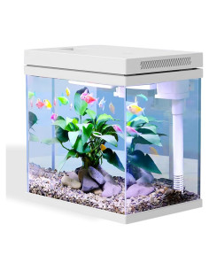 Acuario 9.5L Sundi con Filtro y Luz LED para Agua Dulce