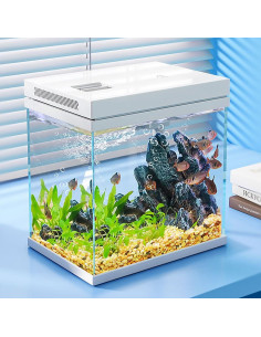 Acuario 9.5L Sundi con Filtro y Luz LED para Agua Dulce 2