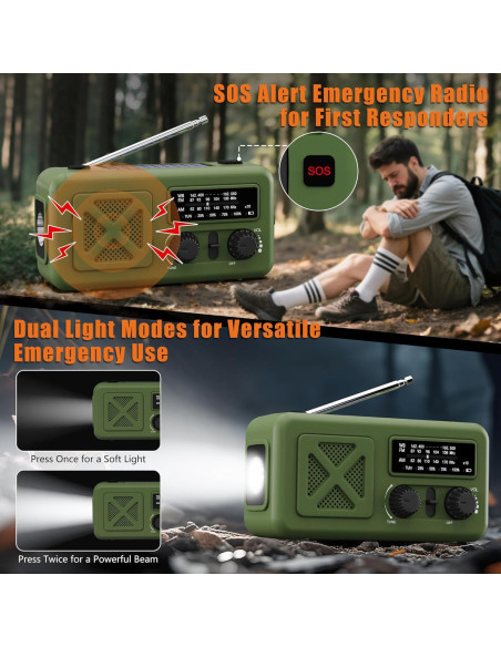 Radio de Emergencia Solar Qixin YX218 5000mAh con Linterna