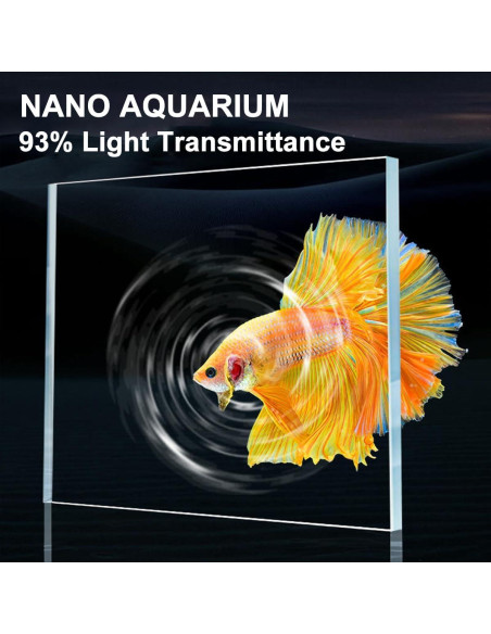 Acuario 9.5L Sundi con Filtro y Luz LED para Agua Dulce