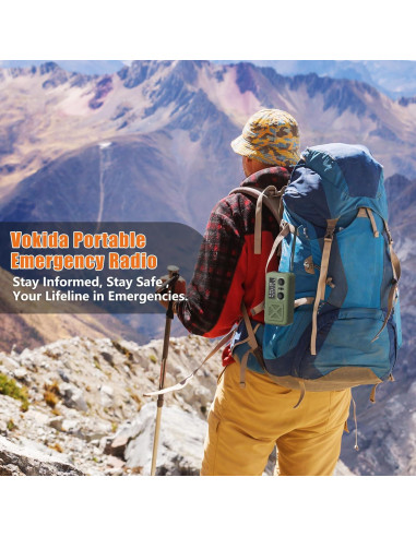 Radio de Emergencia Solar Qixin YX218 5000mAh con Linterna