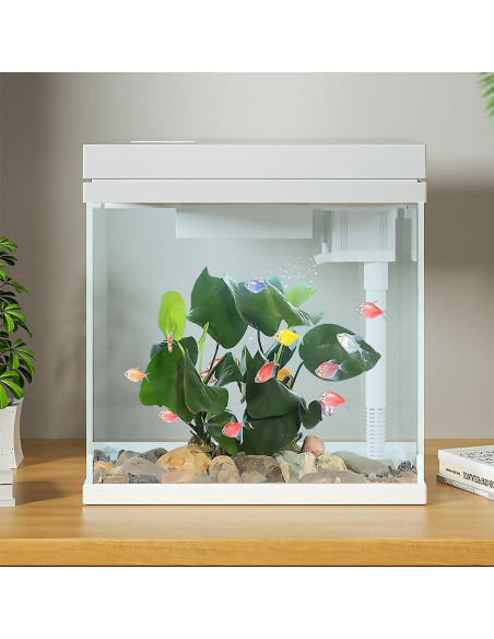 Acuario 9.5L Sundi con Filtro y Luz LED para Agua Dulce