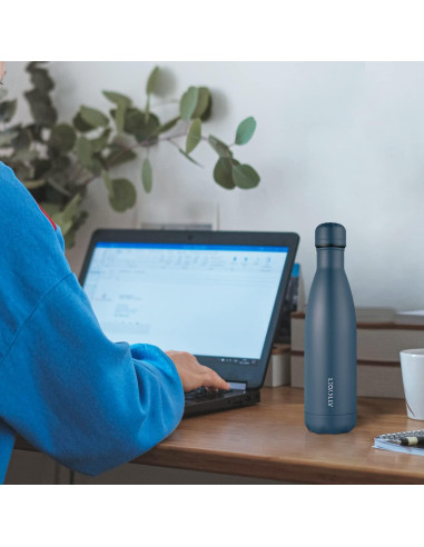 Botella de Agua Aislada ARRKYOER 500ml Acero Inoxidable Azul
