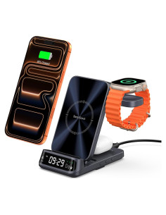 Cargador Inalámbrico 3 en 1 SwanScout para iPhone y Apple Watch
