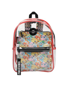 Mochila Transparente Pokémon Bioworld 17L con Bolsillo Laptop
