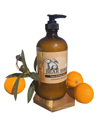 Loción Hidratante Bear Bird con Sebo Pasto 100% y Miel Cruda