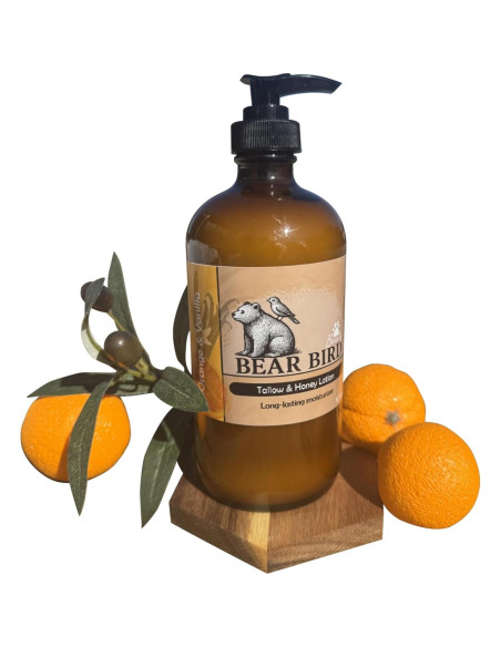 Loción Hidratante Bear Bird con Sebo Pasto 100% y Miel Cruda