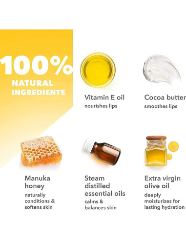 Bálsamo Labial Limpio y Puro 8-Pack con Cera de Abeja