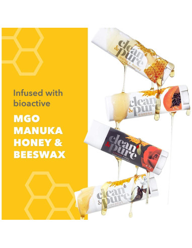Bálsamo Labial Limpio y Puro 8-Pack con Cera de Abeja