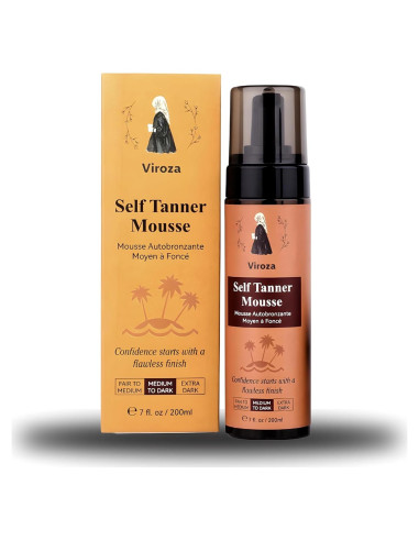 Mousse Autobronceador Viroza 200ml - Tono Medio a Oscuro Vegano