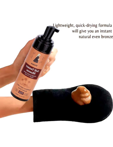 Mousse Autobronceador Viroza 200ml - Tono Medio a Oscuro Vegano