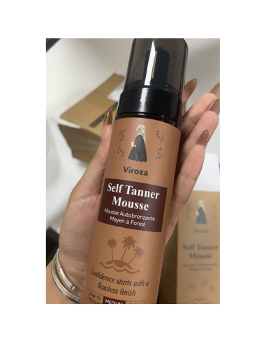 Mousse Autobronceador Viroza 200ml - Tono Medio a Oscuro Vegano