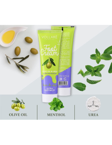 Crema para Pies Secos y Agrietados Vollare 100g - Urea y Aceite de Oliva