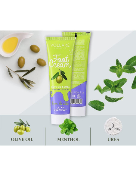Crema para Pies Secos y Agrietados Vollare 100g - Urea y Aceite de Oliva