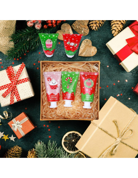 Set de 12 Cremas de Manos Hidratantes Loopeer Navidad 30ml