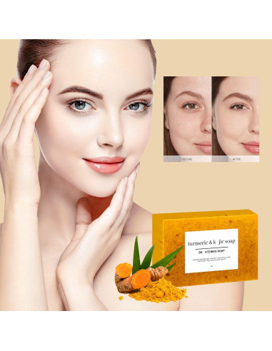 Jabón Ácido de Limón y Cúrcuma YINGQQ 8x5.5 cm Hidratante