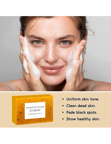 Jabón Ácido de Limón y Cúrcuma YINGQQ 8x5.5 cm Hidratante