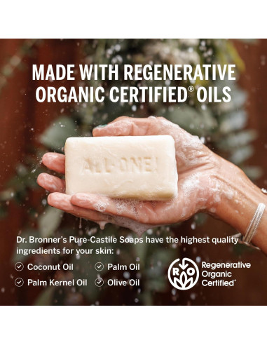 Jabón de Barra Mágico Pura-Castile Dr. Bronner Menta 141g 2-Pack