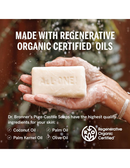 Jabón de Barra Mágico Pura-Castile Dr. Bronner Menta 141g 2-Pack