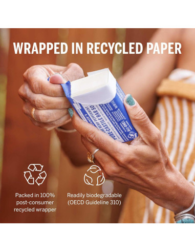 Jabón de Barra Mágico Pura-Castile Dr. Bronner Menta 141g 2-Pack